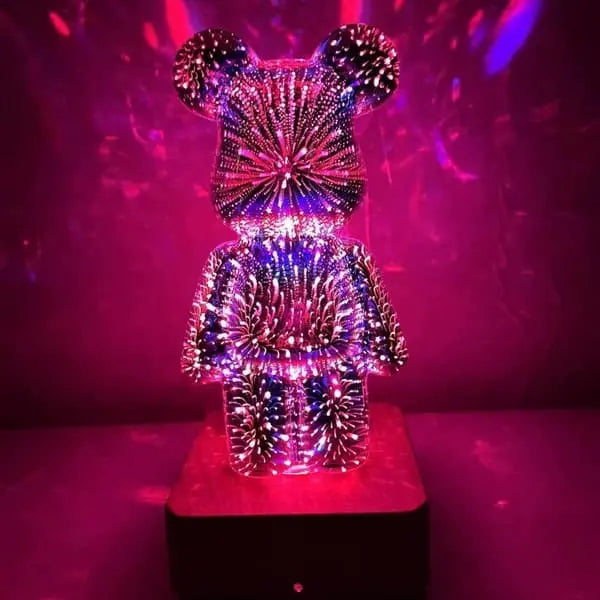 Fireworks Bear 3D Nightlight Chic Solace