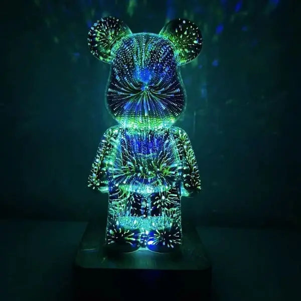 Fireworks Bear 3D Nightlight Chic Solace