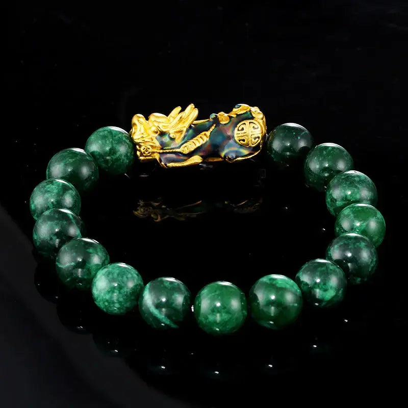 Pixiu bracelet green agate bracelet Chic Solace