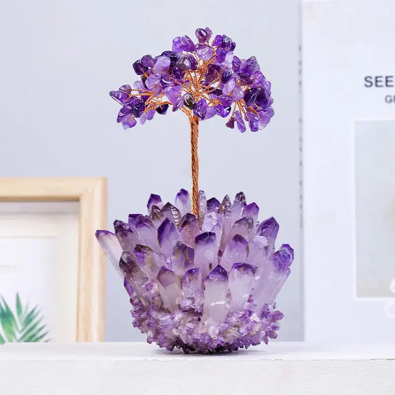 Feng Shui Amethyst Tree - Crystal Tree of Life Chic Solace