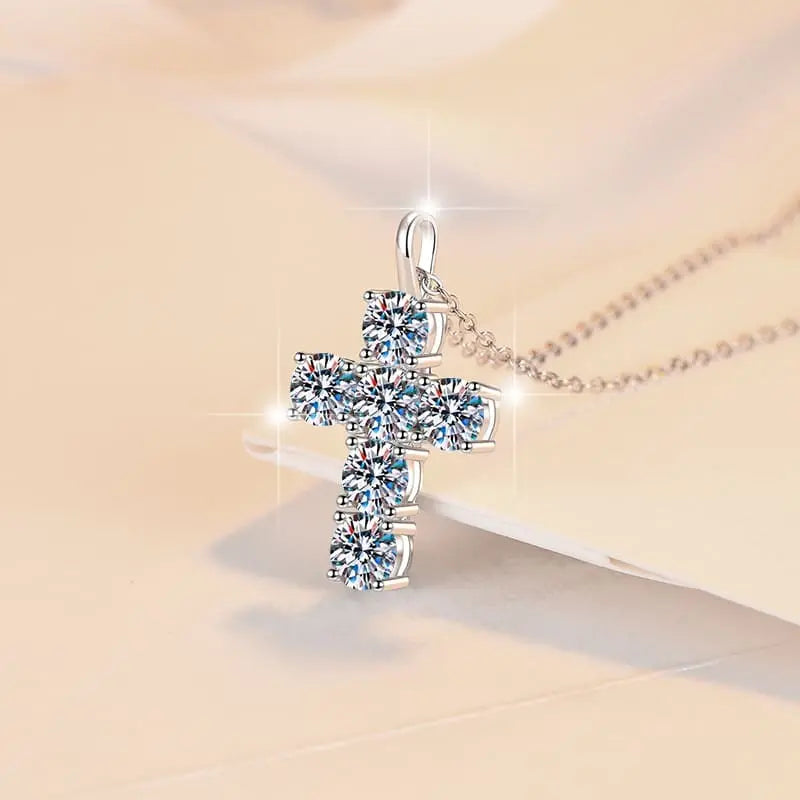 Moissan Cross Necklace Chic Solace