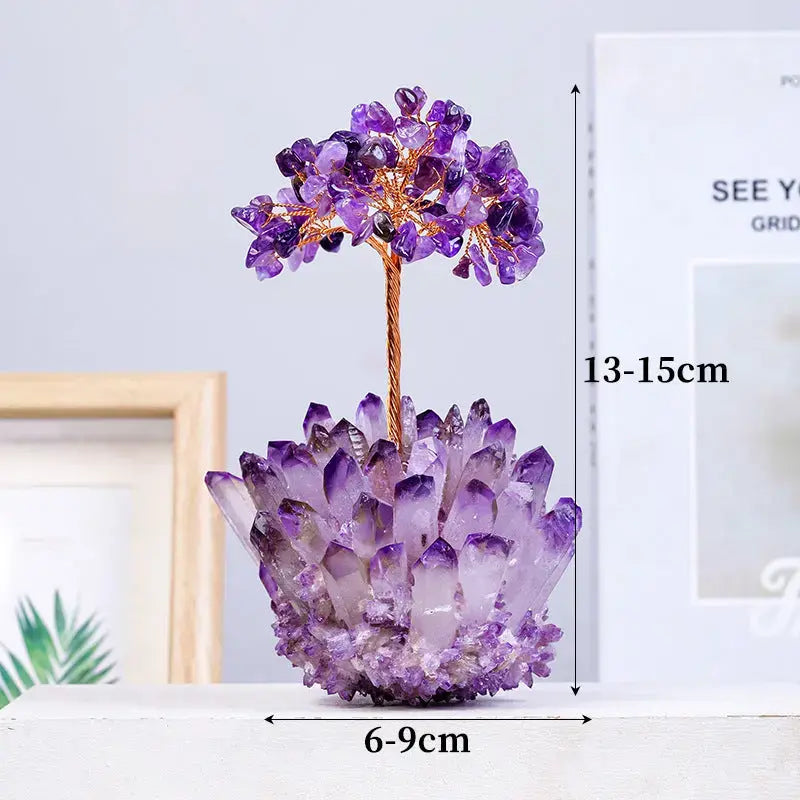 Feng Shui Amethyst Tree - Crystal Tree of Life Chic Solace